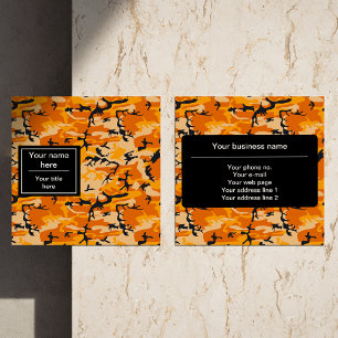 Oranje Camo, Camouflage, Militair, Leger Vierkante Visitekaartje