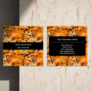 Oranje Camo, Camouflage, Militair, Leger Vierkante Visitekaartje