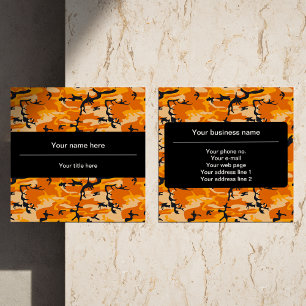Oranje Camo, Camouflage, Militair, Leger Vierkante Visitekaartje