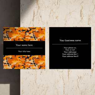 Oranje Camo, Camouflage, Militair, Leger Vierkante Visitekaartje