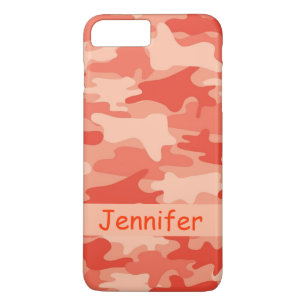 Oranje Camo Camouflage Naam Gepersonaliseerd Case-Mate iPhone Case