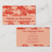 Oranje Camo Camouflage-naam op maat Visitekaartje (Voorkant / Achterkant)