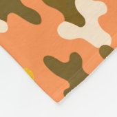 Oranje Camo Fleece Deken (Hoek)