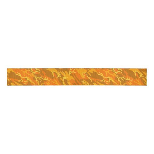 Oranje Camo Grosgrain Lint (Voorkant)