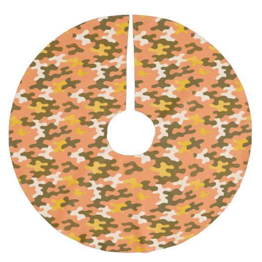 Oranje Camo Kerstboom Rok (Voorkant)