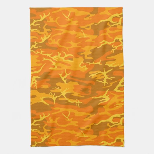 Oranje Camo Kitchen Towel Theedoek (Verticaal)