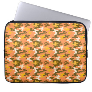 Oranje Camo Laptop Sleeve