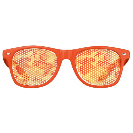 Oranje Camo Lens Sunbries/Shades Retro Zonnebril (Voorkant)