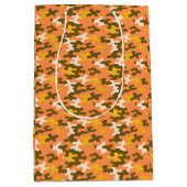 Oranje Camo Medium Cadeauzakje (Voorkant)