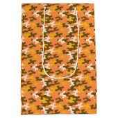 Oranje Camo Medium Cadeauzakje (Achterkant)