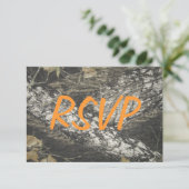 Oranje Camo RSVP Kaartje (Staand voorkant)