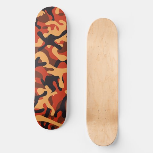 Oranje Camo Skateboard | Camo Skateboard (Voorkant)