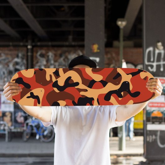 Oranje Camo Skateboard | Camo Skateboard