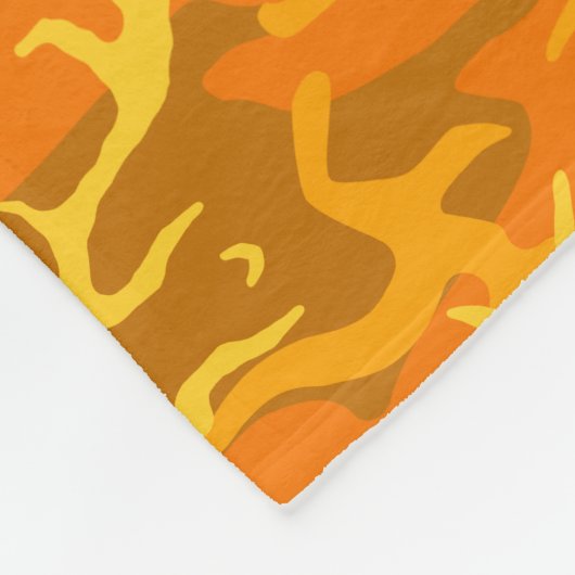 Oranje camo Throw Blanket Fleece Deken (Hoek)
