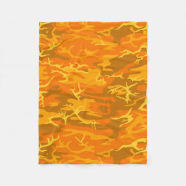 Oranje camo Throw Blanket Fleece Deken
