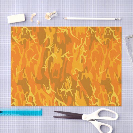 Oranje Camo Tissuepapier (Craft)