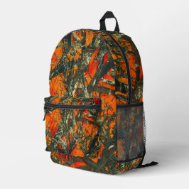 Oranje camouflage bedrukte rugzak