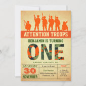 Oranje Camouflage eerste uitnodiging op zaterdag (Voorkant)