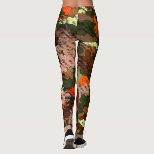 Oranje Camouflage Hunter-Leggings Leggings (Achterkant)