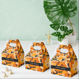 Oranje camouflage Jouw naam personaliseren Bedankdoosjes
