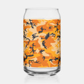 Oranje camouflage Jouw naam personaliseren Blikvorm Glas (Achterkant)