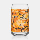 Oranje camouflage Jouw naam personaliseren Blikvorm Glas (Links)