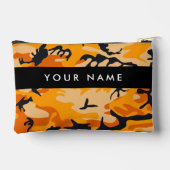 Oranje camouflage Jouw naam personaliseren Etui (Achterkant)