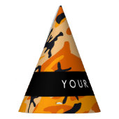 Oranje camouflage Jouw naam personaliseren Feesthoedjes (Links)