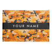 Oranje camouflage Jouw naam personaliseren Kussensloop (Achterkant)