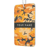 Oranje camouflage Jouw naam personaliseren Luchtverfrisser (Links)