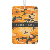 Oranje camouflage Jouw naam personaliseren Luchtverfrisser (Achterkant)