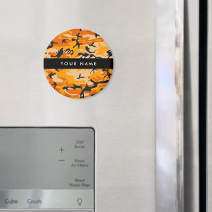 Oranje camouflage Jouw naam personaliseren Magneet