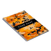 Oranje camouflage Jouw naam personaliseren Notitieboek (Rechterzijde)