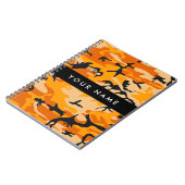 Oranje camouflage Jouw naam personaliseren Notitieboek (Linkerzijde)