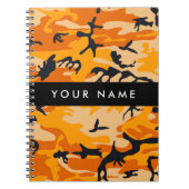 Oranje camouflage Jouw naam personaliseren Notitieboek (Voorkant)