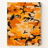 Oranje camouflage Jouw naam personaliseren Notitieboek (Achterkant)