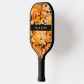 Oranje camouflage Jouw naam personaliseren Pickleball Paddle (Links)