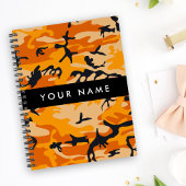 Oranje camouflage Jouw naam personaliseren Planner