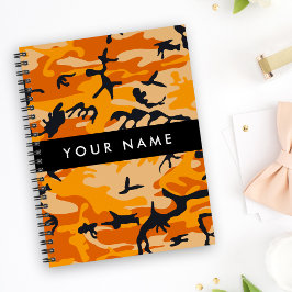 Oranje camouflage Jouw naam personaliseren Planner