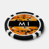 Oranje camouflage Jouw naam personaliseren Poker Chips (Enkel)