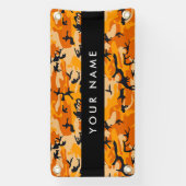 Oranje camouflage Jouw naam personaliseren Spandoek (Verticaal)