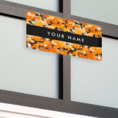 Oranje camouflage Jouw naam personaliseren Spandoek (Buitenkant Gebouw)