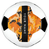 Oranje camouflage Jouw naam personaliseren Voetbal (Gedraaid)