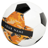 Oranje camouflage Jouw naam personaliseren Voetbal (Drie kwart)