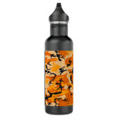 Oranje camouflage Jouw naam personaliseren Waterfles (Rechts)