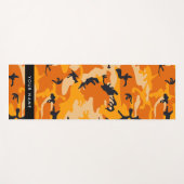 Oranje camouflage Jouw naam personaliseren Yogamat (Voorkant (horizontaal))