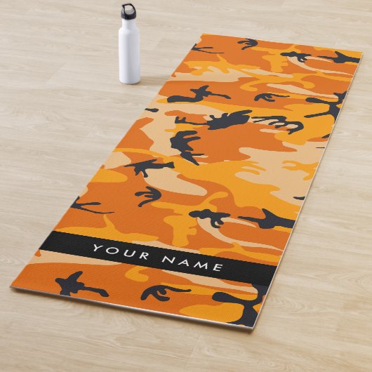 Oranje camouflage Jouw naam personaliseren Yogamat (In situ)