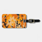 Oranje camouflage, leger bagagelabel (Voorkant horizontaal)