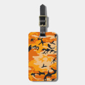 Oranje camouflage, leger bagagelabel (Voorkant verticaal)