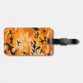 Oranje camouflage, leger bagagelabel (Achterkant horizontaal)
